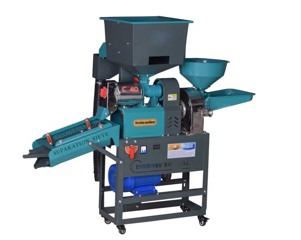 2 in 1 Paddy Rice Mill And Grain Grinder Combined Machine